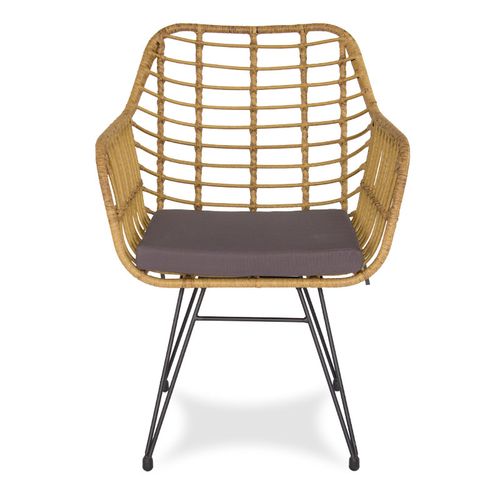 Fotel ogrodowy rattanowy z poduszką X100F na Arena.pl