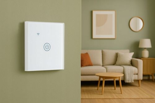 DOTYKOWY WŁĄCZNIK ŚWIATŁA SZKLANY FI60 LED BIAŁY WiFi Tuya SMART HOME na Arena.pl