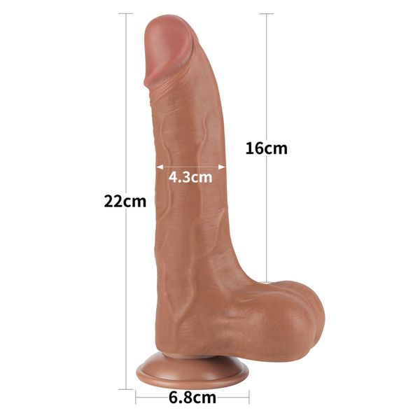 8.5'' Sliding Skin Dual Layer Dong Brown zdjęcie 2