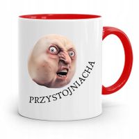 Kubek Czerwony Śmieszny Zabawny Przystojniacha Z Nadrukiem Ze Zdjęciem