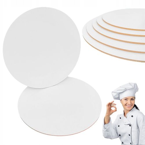 Podkład pod tort HDF BEZZAPACHOWY 30 cm 5 szt Biały Okrągły Brand4Cake na Arena.pl