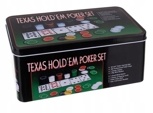Zestaw do Pokera 200 Żetonów Karty Żetony do Gry Texas Poker + Mata na Arena.pl