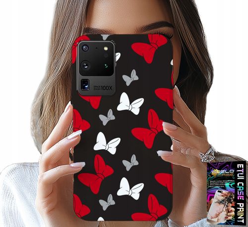 ETUI DO SAMSUNG GALAXY S20 Ultra - KOKARDKI CZERWONO BIAŁE MYSZKA, WZORY na Arena.pl