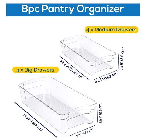 Kichly Organizer Do Lodówki Zestaw 8 Pojemników na Arena.pl
