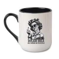KUBEK "BYŁAM MIŁA, ALE KURWA MI PRZESZŁO" Wzór - Elegant Coffee Czarny 330 ml