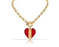 naszyjnik z czerwonym sercem z kryształkami z kolekcji heart harmony