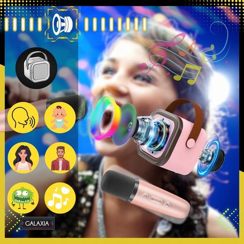 ZESTAW DO KARAOKE DLA DZIECI 2 MIKROFONY GŁOŚNIK BEZPRZEWODOWY 2X MIKROFON na Arena.pl