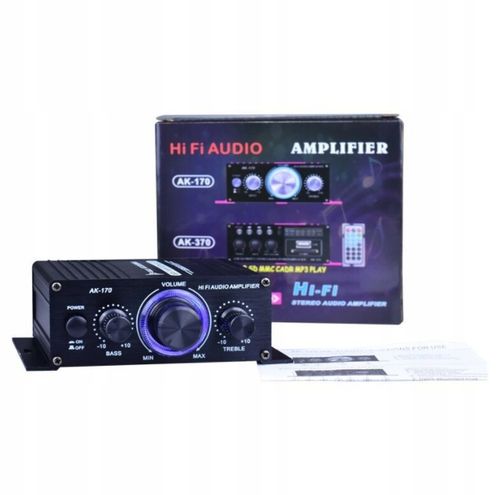 Mini Wzmacniacz Mocy HiFi AK170 2x200W | STEREO | Aluminium | Audio na Arena.pl