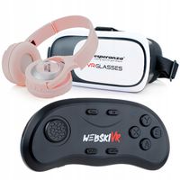 WIRTUALNA RZECZYWISTOŚĆ GOGLE VR 3D 360 DO TELEFONU Z KONTROLEREM SŁUCHAWKI