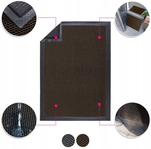 WYCIERACZKA POD DRZWI 60x90 WEJŚCIOWA ANTYPOŚLIZGOWA ZEWNĘTRZNA 3D SIATKA na Arena.pl