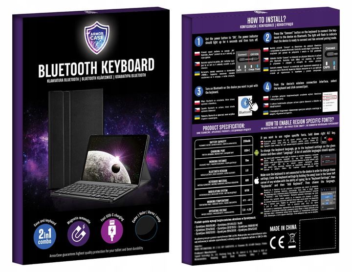 ETUI I KLAWIATURA BLUETOOTH DO LENOVO TAB M11 11" TB330FU TB330XU CZARNY zdjęcie 13