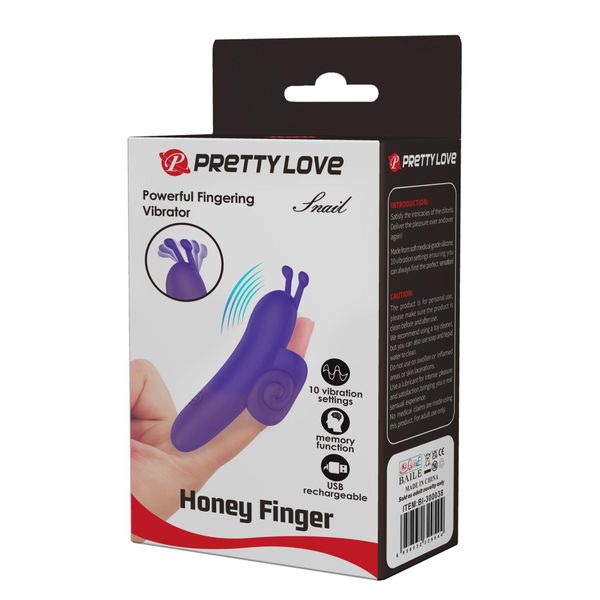 Pretty Love - Snail Honey Finger, 10 Vibration Functions Memory Function zdjęcie 11