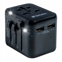 Adapter podróżny Verbatim UTA-01 globalny 2xUSB 12W