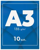 PLAKATY "A3" -10 szt. wydruk FULL kolor FOTO 135g/m - druk PREMIUM reklama