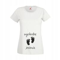 KOSZULKA ciążowa+napis ,,wychodzę jesienią"