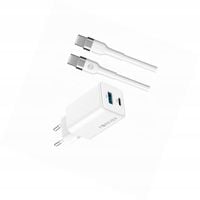 Szybka ładowarka GaN 45W 2 wejścia USB i USB-C z kablem do Nokia 7.2