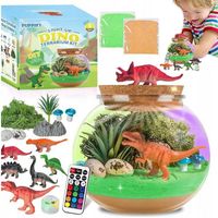 Lampka Nocna Zestaw Kreatywny Dinozaur Terrarium DIY LED Piasek Kinetyczny