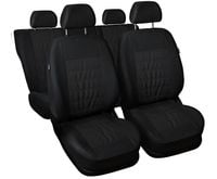 Uniwersalne skórzane pokrowce MODERN MG-1 CZARNE do KIA PICANTO I II III