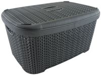 KOSZYK KOSZ PLASTIKOWY Z POKRYWKĄ 20 LITRÓW 44x30x22 cm