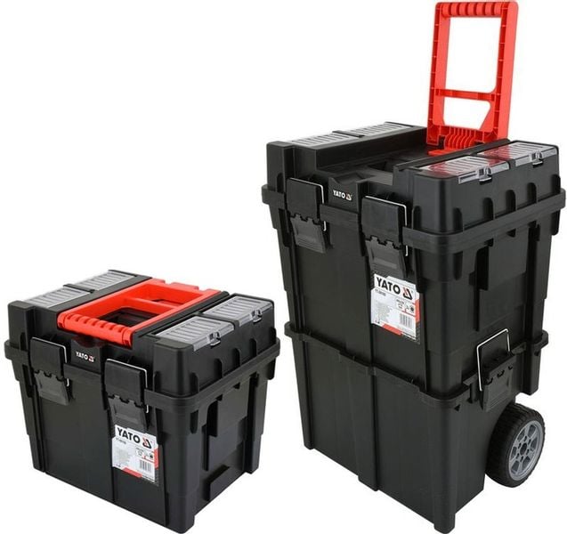 WÓZEK NARZĘDZIOWY YATO SKRZYNKA NA KÓŁKACH 2 ELEM. zdjęcie 1