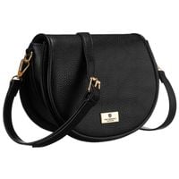 klasyczna listonoszka damska ze skóry ekologicznej w czarnym kolorze -