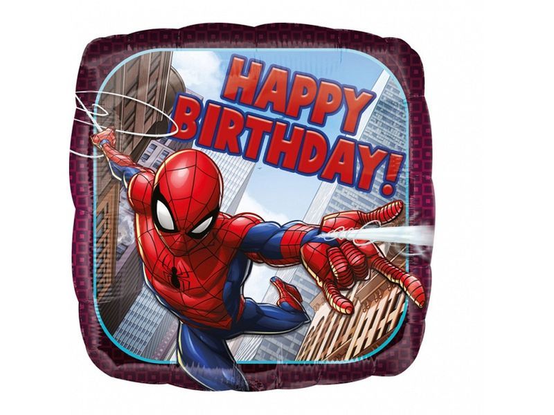 Balon foliowy „Spiderman Happy Birthday”, 45 cm (18 cali) [balon na hel] zdjęcie 1