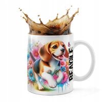 KUBEK CERAMICZNY 330ML DRUK - PIES PSY PIESEK RASA BEAGLE