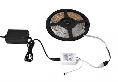 Taśma LED 5m + programator + zasilacz Czerwony na Arena.pl