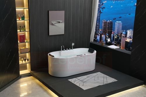 Wirujące dysze Wanna z hydromasażem BZX-675 prostokątna 170cmx850cmx60cm z na Arena.pl