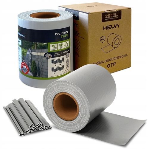 TAŚMA OGRODZENIOWA SZARA 19CMX35M UV+ OSŁONA NA OGRODZENIA PANELOWE 3D PŁOT na Arena.pl