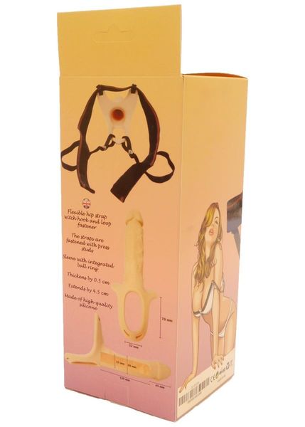 Proteza Strap-On Pusta Przedłużająca Penisa 24Cm zdjęcie 9