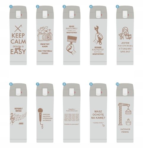 KUBEK TERMICZNY TERMOS NA KAWĘ HERBATĘ DO SAMOCHODU 440 ml PREZENT GRAWER na Arena.pl