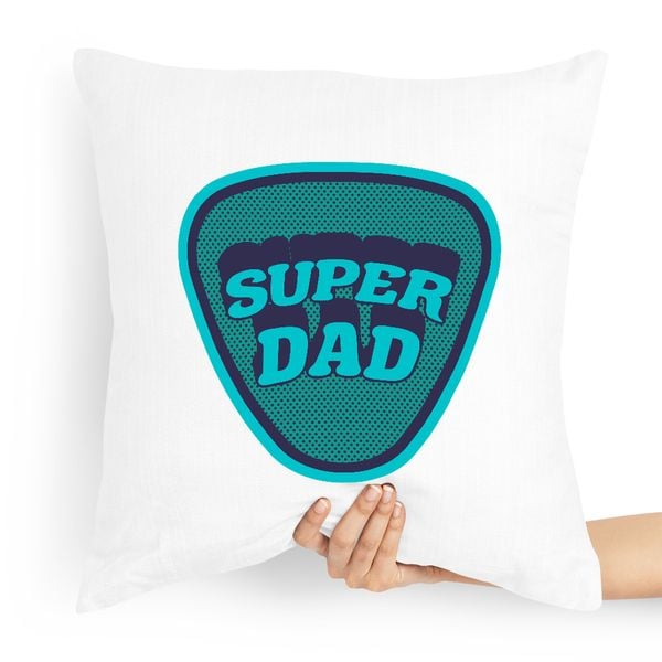 Poduszka Prezent Dla Taty Ojca Super Dad Z Nadrukiem Ze Zdjęciem zdjęcie 1