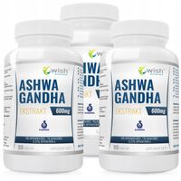 ASHWAGANDHA 600mg 9% WITHANOLIDES Stres Zmęczenie Koncentracja 270 tab