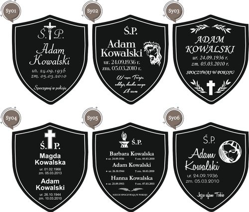 Tablica nagrobna tabliczka na KRZYŻ GRÓB ŚP na Arena.pl