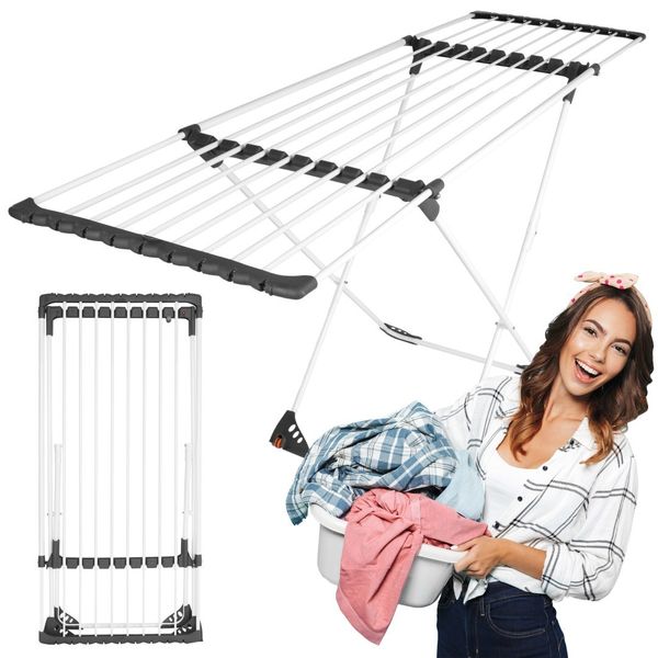 Suszarka na pranie teleskopowa MOJAVE biało-grafitowa zdjęcie 1