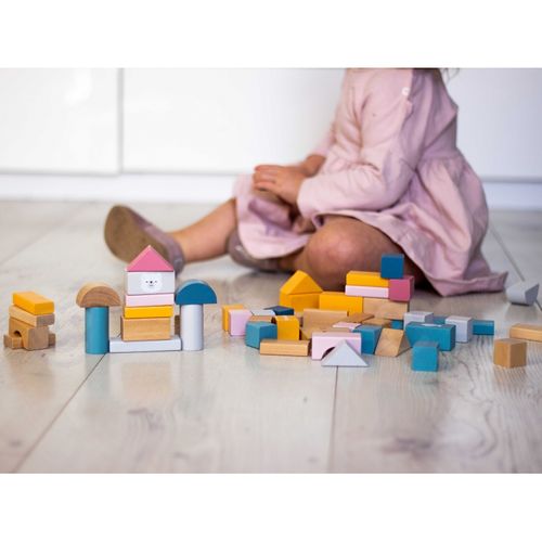 VIGA PolarB Zestaw drewnianych klocków w wiaderku - 60 elementów na Arena.pl