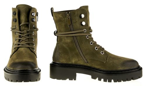 Botki trzewiki workery gruba podeszwa zielone Rozmiar obuwia - 40 na Arena.pl