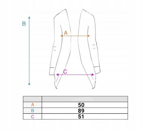 Długi SWETER KARDIGAN Narzutka Dużo Kolorów 3554 na Arena.pl