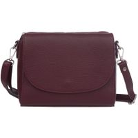 VERA PELLE torebka skórzana listonoszka 3 komorowa z paskiem V020 c.bordowa