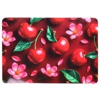 Podkładka mata na stół korkowa laminowana 39x28,5 cm wiśnie owoce i kwiaty