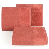 Ręcznik bawełniany z bordiurą LUCY 30X50 j. bordowy