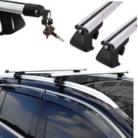 BAGAŻNIK DACHOWY UNIWERSALNY NA RELINGI BELKI ALUMINIOWY ZAMYKANY 120 CM