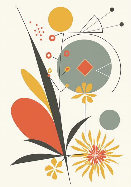 Plakat 70x100cm Geometryczny Ogród zdjęcie 1