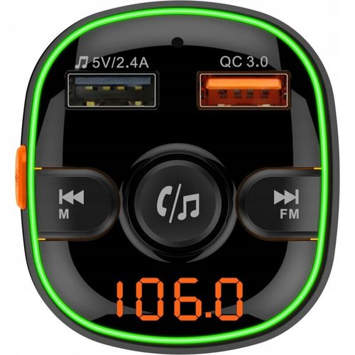 TRANSMITER FM DO SAMOCHODU BLUETOOTH LED USB AKAI FMT-52BT ŁADOWANIE QC 3.0 na Arena.pl