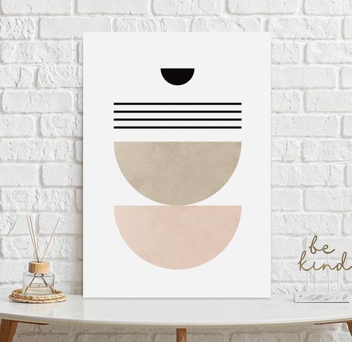 Plakat geometria boho róż 40x50 cm na Arena.pl