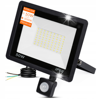 HALOGEN LED LAMPA 50W CZUJNIK RUCHU ZMIERZCHU NAŚWIETLACZ ZEWNĘTRZNY IP65