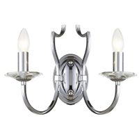 Pałacowy kinkiet Riga W02779CH Cosmolight metal kryształ srebrny