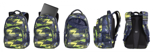 Plecak CoolPack BASIC PLUS zielone wzory geometryczne, LIME ABSTRACT (84574CP) na Arena.pl