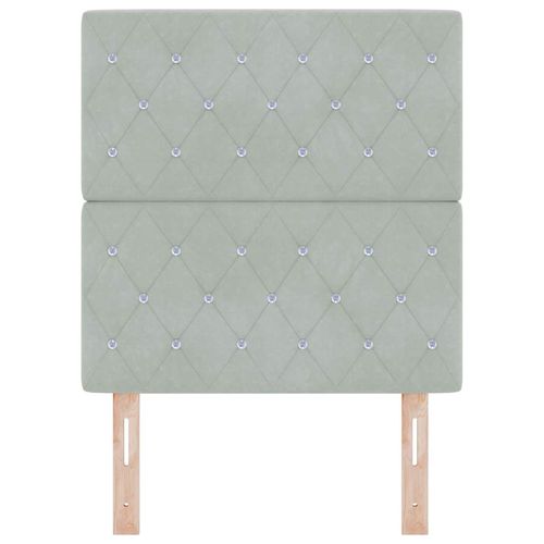 Wezgłowie Aksamitne Argyle Jasnoszary 80 cm Aksamit na Arena.pl